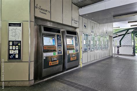 Bangkok Thailand September Bts Train Ticket Vending