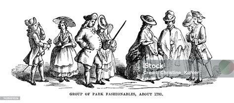 Fashion 1780 England Stock Illustration Download Image Now 17th