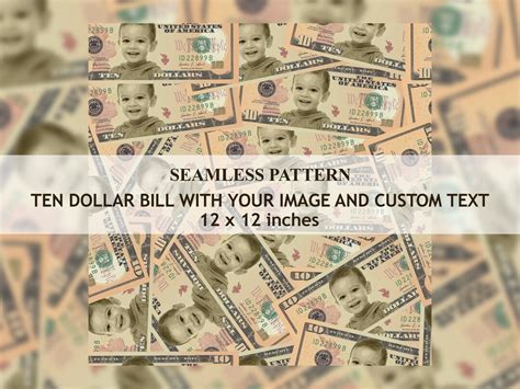 Ten Dollar Bill Seamless Pattern Dollar Bill Art Ten Dollar - Etsy