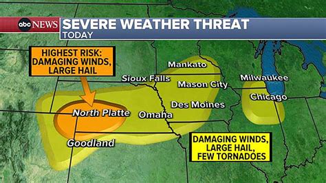 More Severe Weather Through The Midwest Is Forecast For Monday