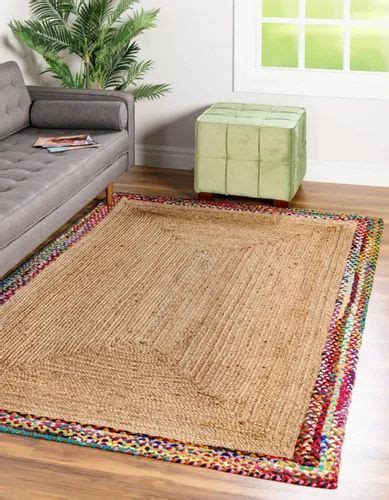 Jute and chindi rectangle rug at Rs 55 sq ft चद गलच in Panipat