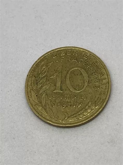 SELTENE FRANZÖSISCHE 10 CENT MÜNZE vor dem Euro 1977 FRANZÖSISCHE