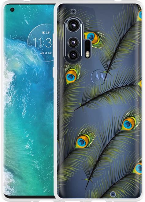 Hoesje Geschikt Voor Motorola Edge Plus Peacock Feathers Bol