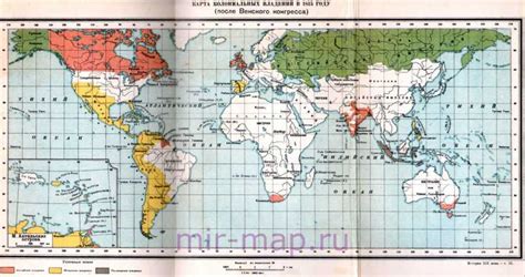 Карта мира политическая на русском языке 1815 год Карта мира из