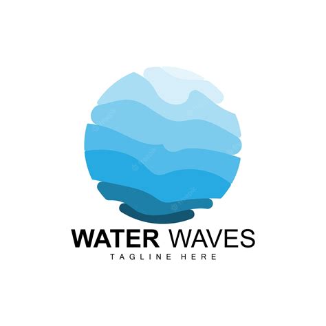 Premium Vector | Water Wave Logo Deep Sea Vector Maritime Background ...