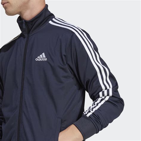 Men S Clothing Basic 3 Stripes Tricot Track Suit Blue Adidas