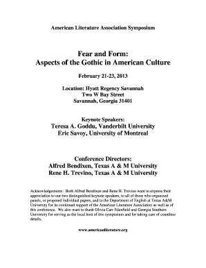 Fillable Online Calstatela Fear And Form Aspects Of The Gothic In