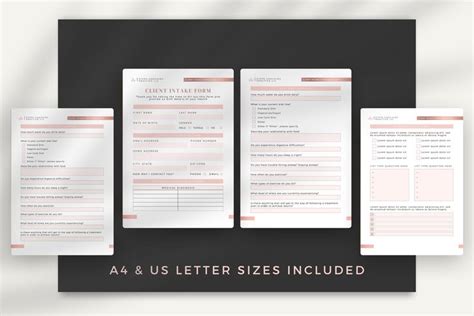 Client Intake Form Canva Template Health Coach Forms Client Coaching Form New Client Intake