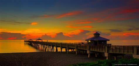 Calm Early Monring at Juno Beach Fishing Pier Florida | HDR Photography ...