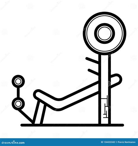 Lifting Barbell Sketch Icon Stock Illustration - Illustration of ...