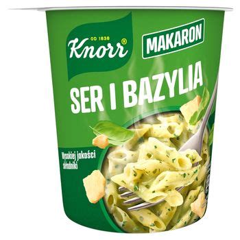 Knorr Makaron ser i bazylia 68 g Zakupy online z dostawą do domu