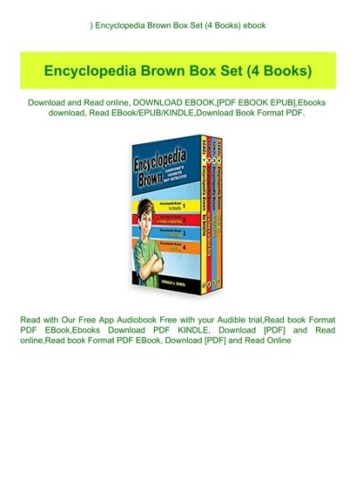 Read Encyclopedia Brown Box Set 4 Books Ebook