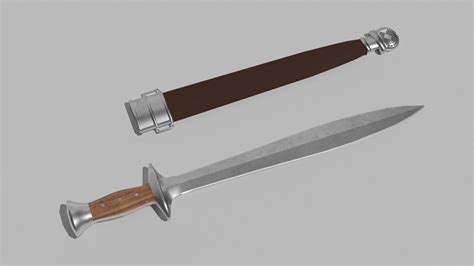 3d Model Xiphos Sword Vr Ar Low Poly Cgtrader