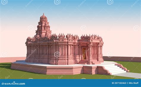 Dravidian Style Temple stock illustration. Illustration of ...