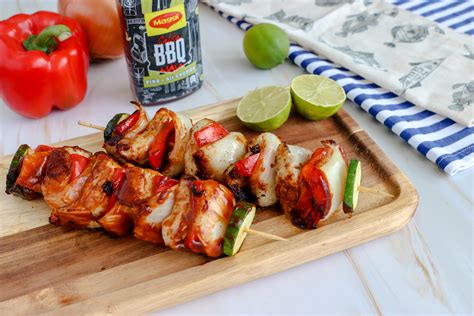 Brochetas de pescado en salsa BBQ Recetas Nestlé