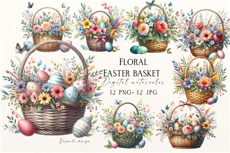 Easter Basket with Flowers