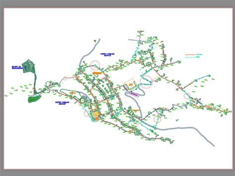 Rede de esgoto da cidade em AutoCAD Baixar CAD Grátis 940 14 KB