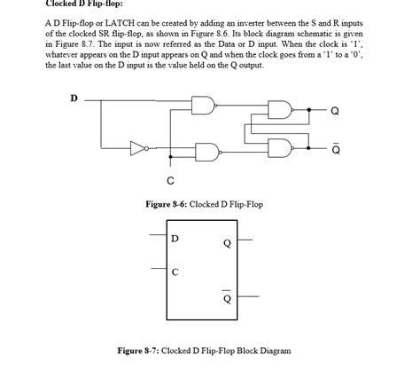 Solved Clocked Flip Flop A D Flip Flop Or LATCH Can Be Chegg