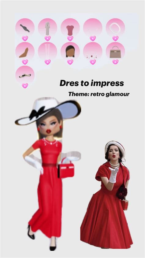 Dress To Impress In Dress To Impress Glamour Outfit Outfit Retro