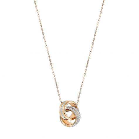 Swarovski Further Interlocking Circles Pendant White Swarovski Crystal