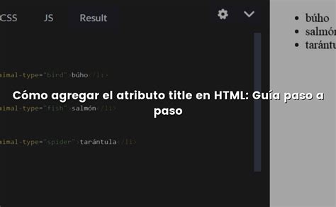 Cómo agregar el atributo title en HTML Guía paso a paso Cómo Pagar