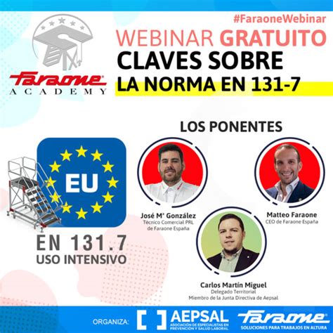 Normativa EN 131 7 El Webinar De Faraone AEPSAL