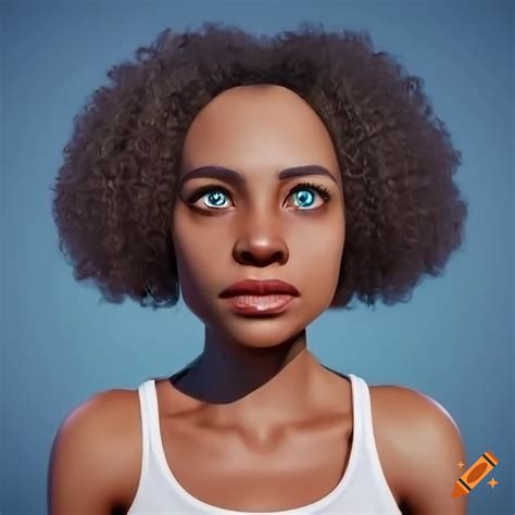 Realistic Portrait Of A Beautiful African American Woman