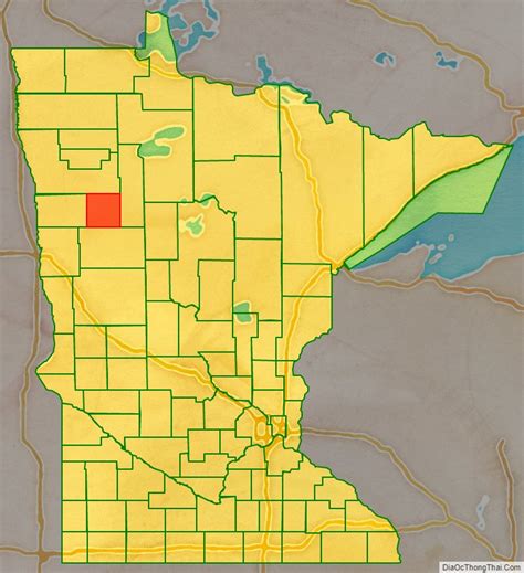 Map of Mahnomen County, Minnesota - Thong Thai Real