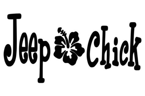 Jeep Chick Hibiscus Decal Sticker 4 ANYStickerUWant