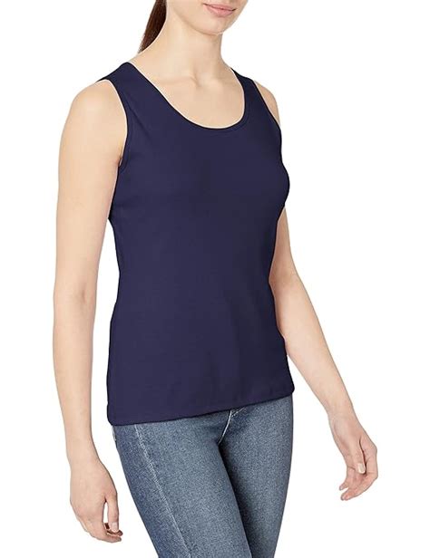 Hanes Womens Mini Ribbed Cotton Tank Clothing And Accessories