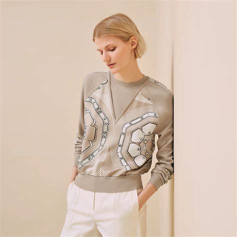 Effet Kaleidoscope long sleeve twillaine sweater Hermès Canada