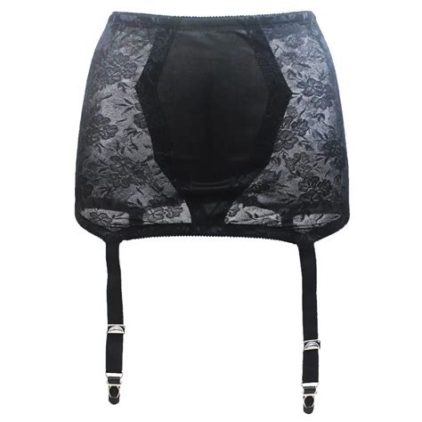 Sexy Xxl Garter Black High Waist Garter Belt For Stockings Women