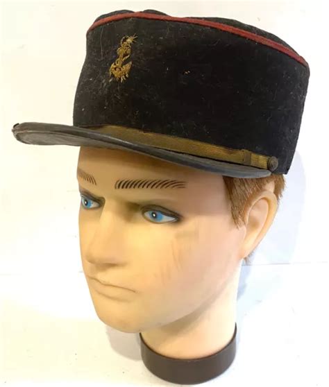 ANCIENNE CASQUETTE KEPI UNIFORME MILITAIRE WWII 1939 1945 Marine EUR