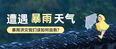 暴雨预警宣传科普公众号首图 图片模板素材 稿定设计