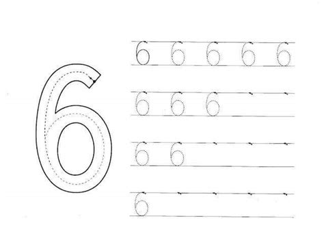 Number 6 Printable Worksheets