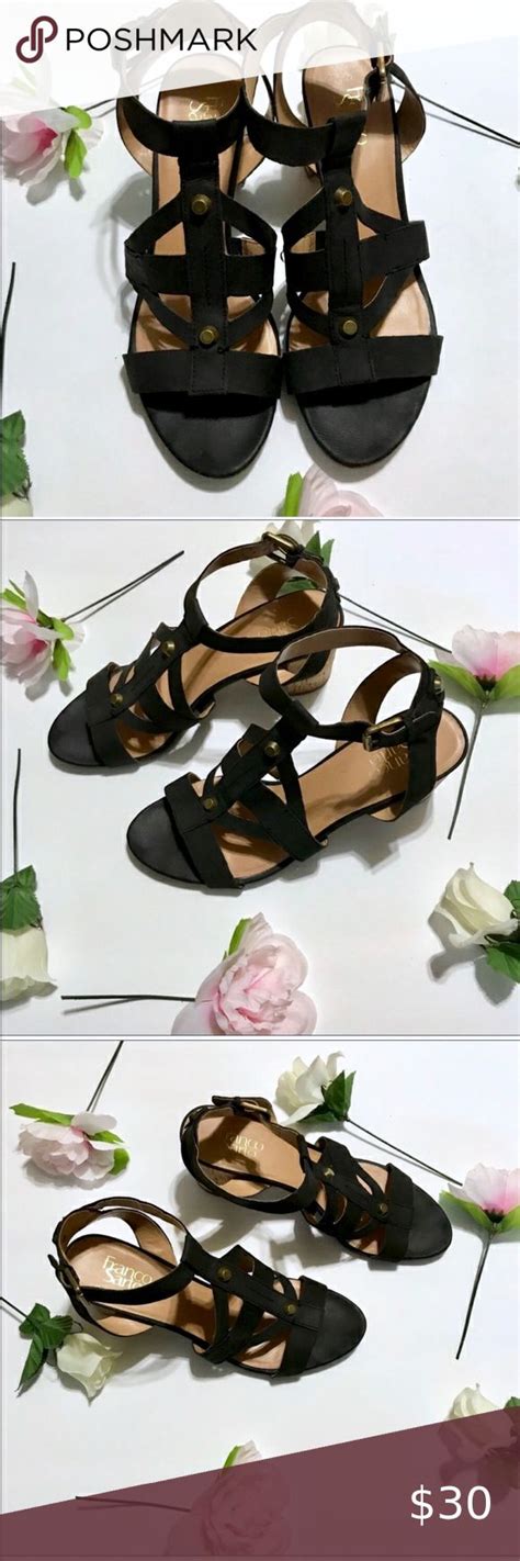 Franco Sarto Black Heels | Black sandals heels, Black block heel ...