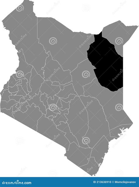 Location Map of the Wajir County of Kenya Stock Vector - Illustration ...