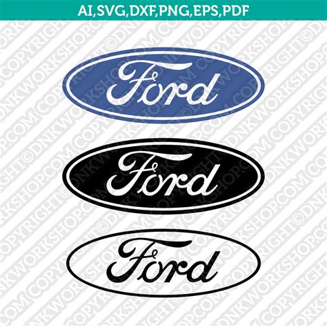 Ford Logo Svg Silhouette Cameo Cricut Cut File Vector Png Eps Dxf Dnkworkshop