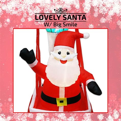 M Santa Flying Hot Air Balloon Inflatable Airfigs Inflatables