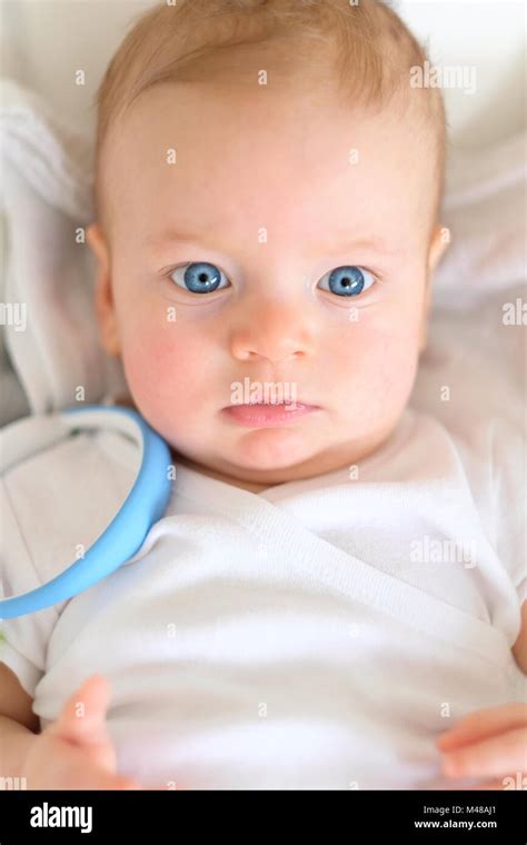 Baby With Blue Eyes Stock Photo Alamy