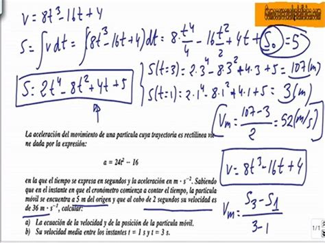 Problema Resuelto De Cinematica Dada Ecuaci N De La Aceleracion