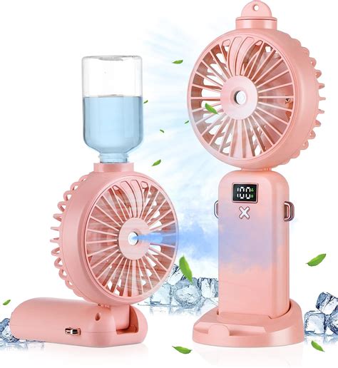 Mini Ventilateur Brumisateur Portable USB 3 In 1 Rose Petit