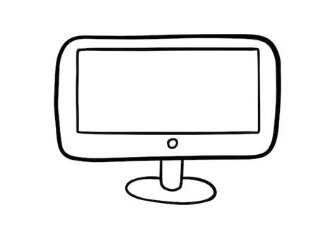Монитор или телевизор для просмотра изображений из фильмов, каракули ...