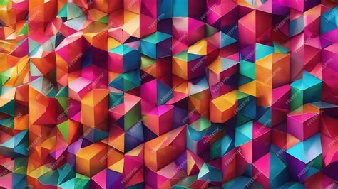 Premium Photo | 1 geometric background colorful wallpaper abstract 4k ...