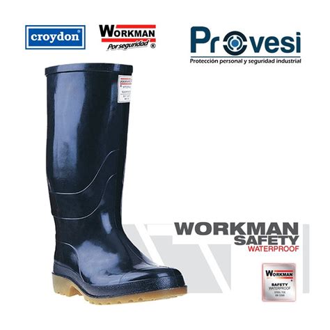 Botin Pvc Croydon Workman Food Industry Blanco Sin Puntera Zapaton