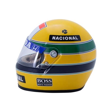 Ayrton Senna Helmet 1988 Scale 12 Yellow F1gpgr