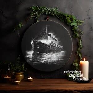 Titanic PNG For CNC Laser Engrave Laser Burn Ship Sea Lightburn File