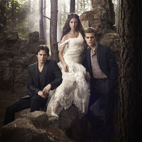 Damon Elena Stefan Wallpaper The Vampire Diaries The