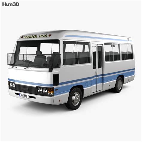 Toyota Coaster Шкільний автобус 1983 3d модель Скачати Автобуси на