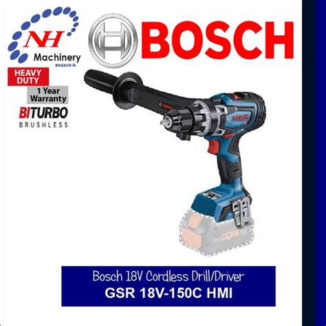 Bosch Gsr 18v 150 C Hmi 18v Cordless Drill Driver Lazada